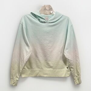 Juicy Couture Sport Ombre Green White‎ Yellow Cropped Hoodie Women's Size Small